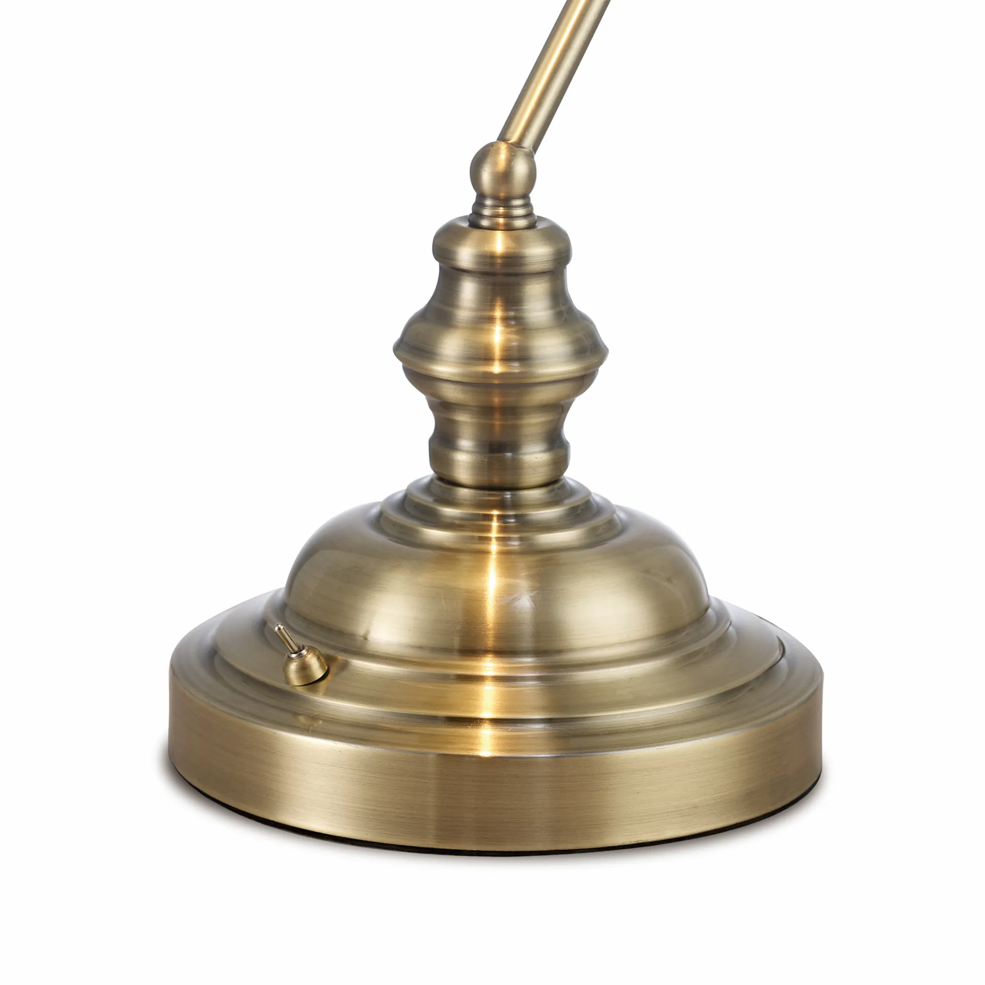 Morgan Glass 42cm 1 Light Table Lamp Antique Brass D0085  Deco Morgan